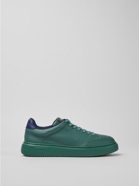 Camper Runner K21 Women’s Green Navy Leather Sneaker Sz EU38 Lightweight Sporty